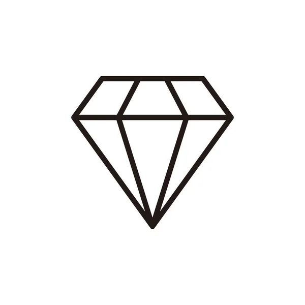 Icono Diamante Aislado Sobre Fondo Blanco Icono Vector Diamante Simbo — Vector de stock