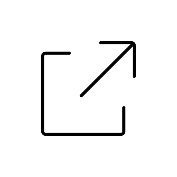 Extern Länk Symbol Vektor Ikon Länk Ikon Isolerad Vit Bakgrund — Stock vektor