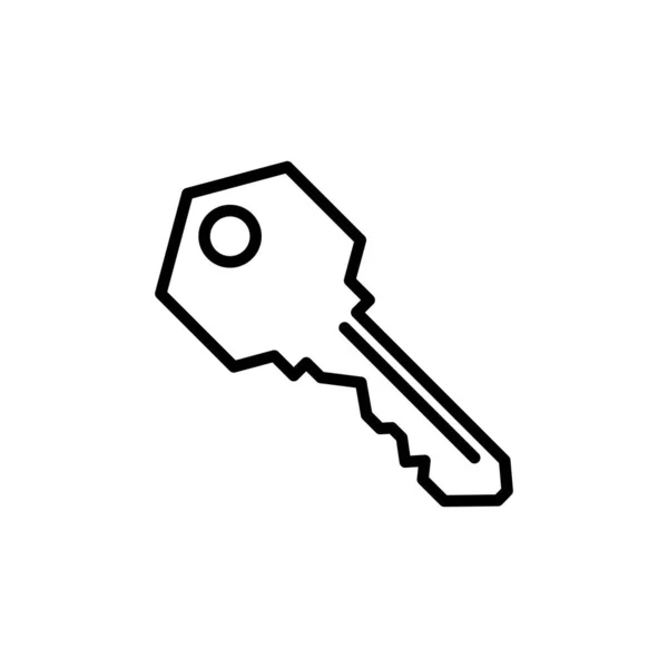 Ikona Klíče Izolovaná Bílém Pozadí Ikona Vektoru Klíče Symbo Kláves — Stockový vektor