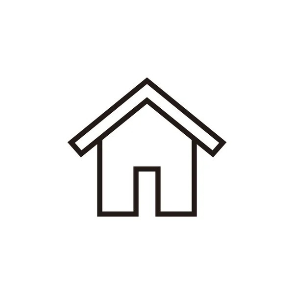 Home Icon Isolated White Background House Vector Icon Addres — Stock Vector