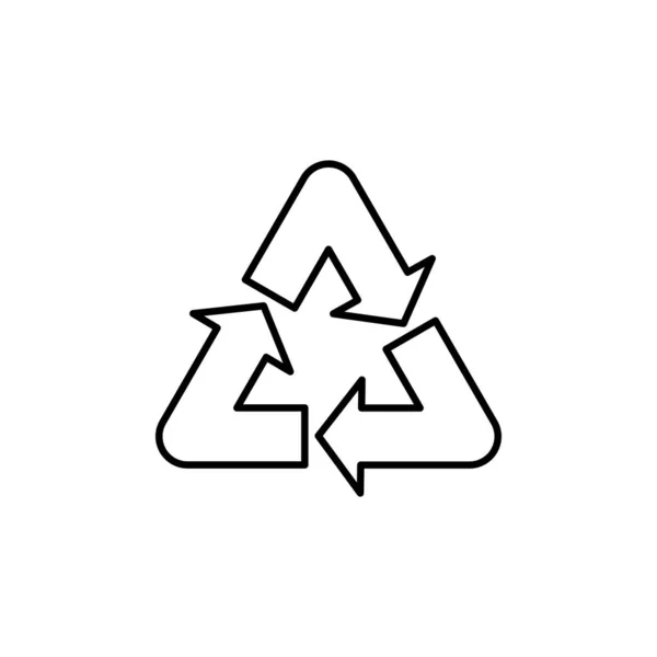 Recycle Symbol Vektor Isoliert Auf Weißem Hintergrund Recycling Und Ein — Stockvektor