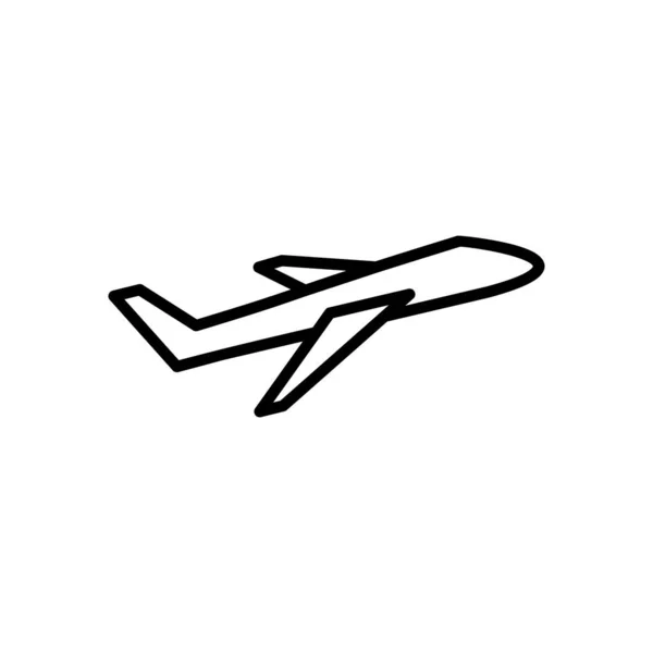 Icône Plan Isolé Sur Fond Blanc Icône Vectorielle Avion Symbole — Image vectorielle