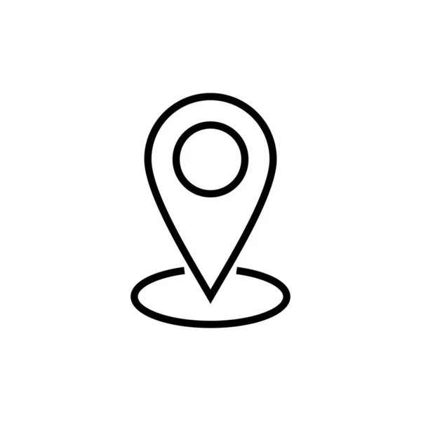 Pin Pictogram Geïsoleerd Witte Achtergrond Locatie Icoon Pictogram Van Kaartwijzer — Stockvector