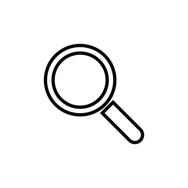 Піктограма Пошуку Ізольована Білому Тлі Скляний Вектор Значок Пошук Збільшувальної — стоковий вектор