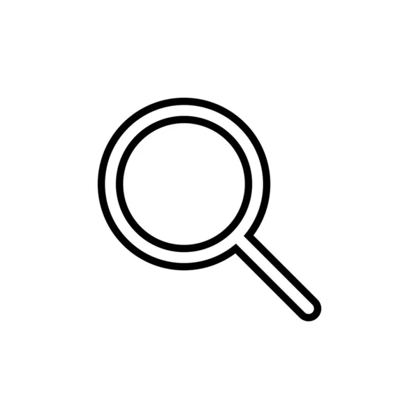 Піктограма Пошуку Ізольована Білому Тлі Скляний Вектор Значок Пошук Збільшувальної — стоковий вектор
