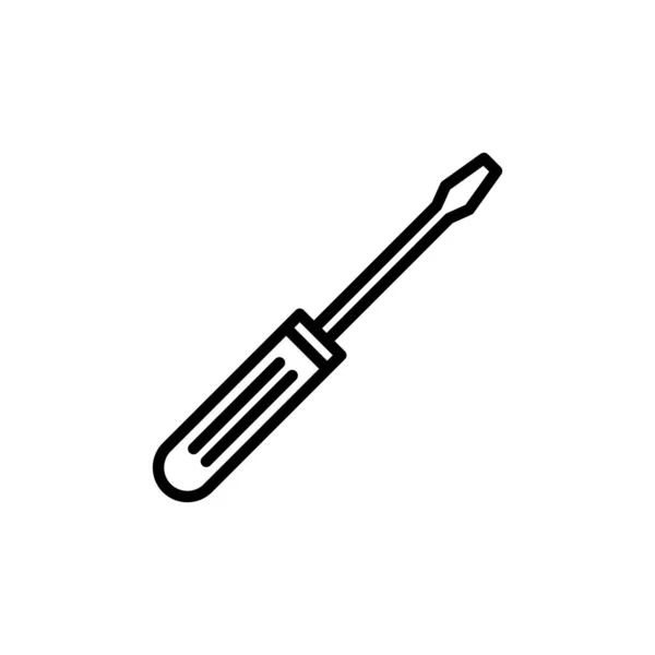 Иконка Отвертки Изолирована Белом Фоне Вектор Отвертки Ico — стоковый вектор