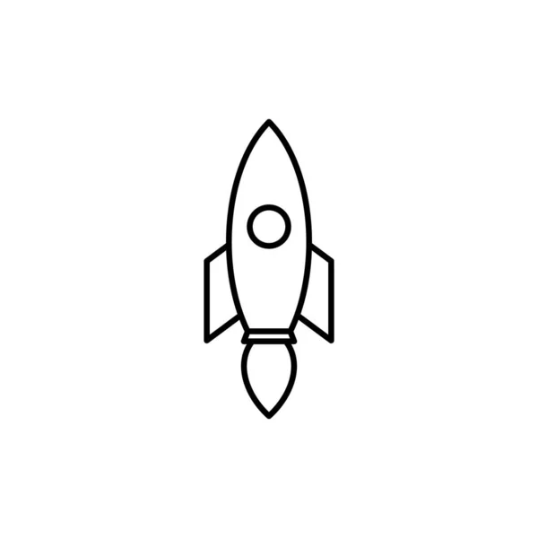 Ракетный Вектор Значок Изолирован Белом Фоне Символ Запуск Концепции Вплоть — стоковый вектор