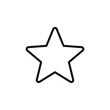 Yıldız Simgesi beyaz arkaplanda izole edildi. Yıldız vektör simgesi. Beğeni simgesi