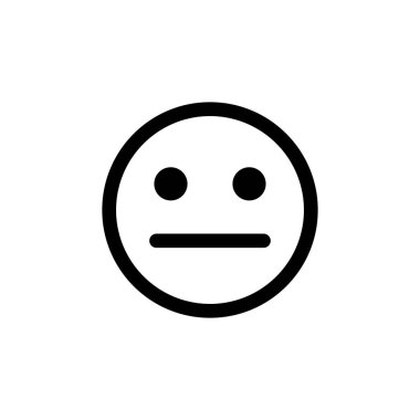 Beyaz arka planda izole edilmiş bir gülümseme simgesi. Gülümse vektör simgesi. Duygusal Simge vektörü. Emoj