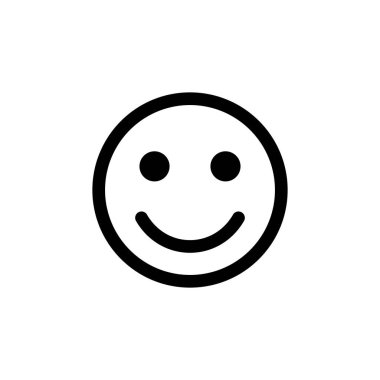 Beyaz arka planda izole edilmiş bir gülümseme simgesi. Gülümse vektör simgesi. Duygusal Simge vektörü. Emoj