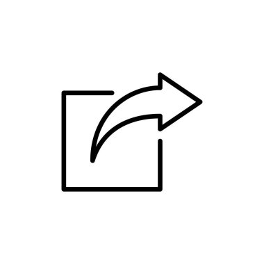 Beyaz arkaplanda izole edilmiş simgeyi paylaş. Paylaşım vektörü ico