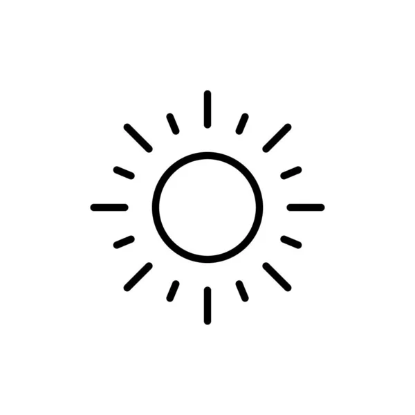 Sonnensymbol Isoliert Auf Weißem Hintergrund Sonnenvektor — Stockvektor
