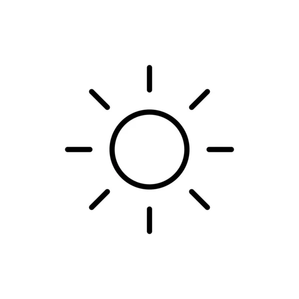 Sonnensymbol Isoliert Auf Weißem Hintergrund Sonnenvektor — Stockvektor
