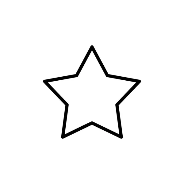 Εικονίδιο Αστεριού Απομονωμένο Λευκό Φόντο Εικονίδιο Διανύσματος Σύμβολο Αξιολόγησης — Διανυσματικό Αρχείο