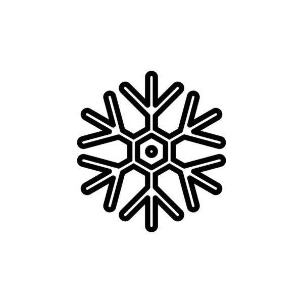 Ikona Płatka Śniegu Odizolowana Białym Tle Wektor Ikony Śniegu Symbol — Wektor stockowy