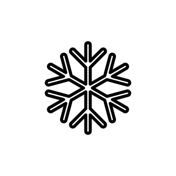 Icono Copo Nieve Aislado Sobre Fondo Blanco Vector Icono Nieve — Vector de stock