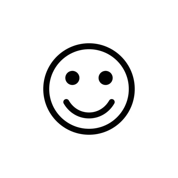 Beyaz Arka Planda Izole Edilmiş Bir Gülümseme Simgesi Gülümse Vektör — Stok Vektör