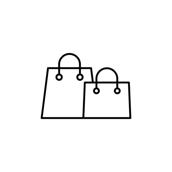 Einkaufstaschen Symbol Isoliert Auf Weißem Hintergrund Einkaufstüten Vektor — Stockvektor