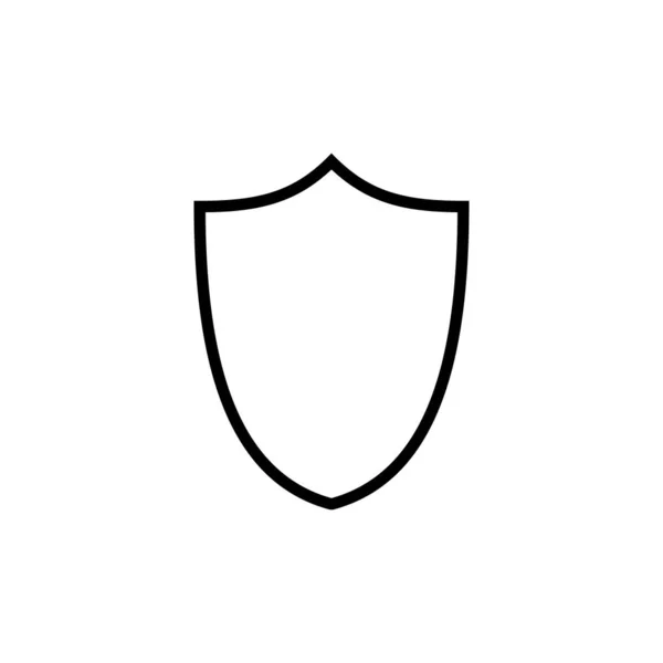 Icono Vector Escudo Aislado Sobre Fondo Blanco Icono Protección Vector — Archivo Imágenes Vectoriales