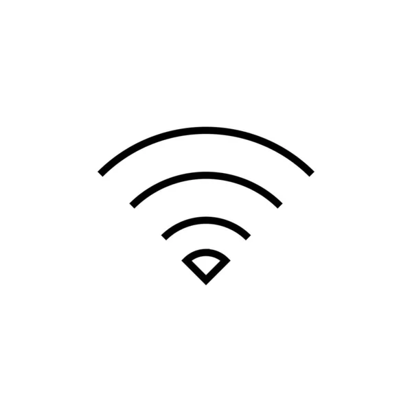 Wifi Icono Aislado Sobre Fondo Blanco Icono Vector Señal Icono — Archivo Imágenes Vectoriales