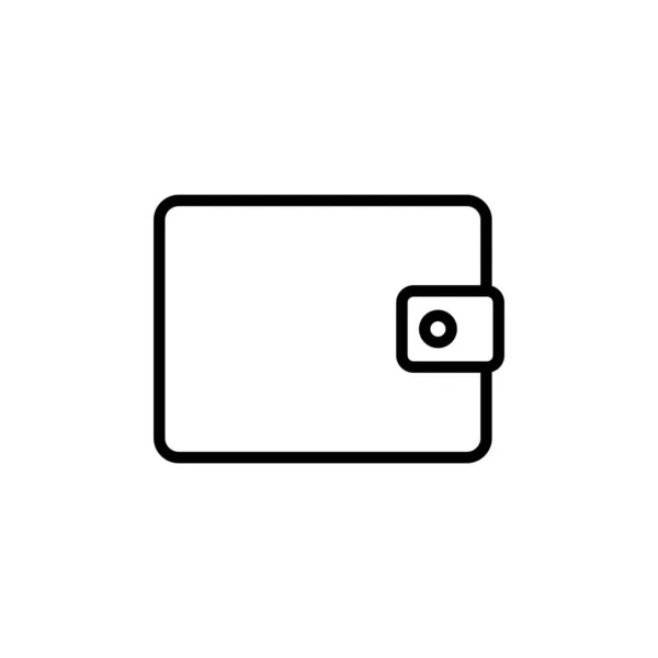 Wallet Icône Dans Style Plat Mode Isolé Sur Fond Blanc — Image vectorielle