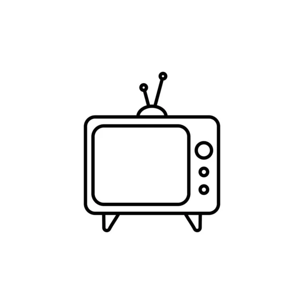 Icono Vector Aislado Sobre Fondo Blanco Icono Televisión — Archivo Imágenes Vectoriales