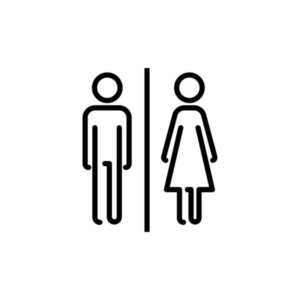 Toilet Icoon Vector Geïsoleerd Witte Achtergrond Toiletbord Man Vrouw Toilet — Stockvector