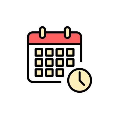 Takvim simgesi beyaz arkaplanda izole edildi. Takvim sembolü. Takvim vektör simgesi. Son teslim tarihi. Randevu. Tim.