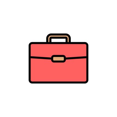 Evrak çantası simgesi beyaz arkaplanda izole edildi. Evrak çantası vektör ico