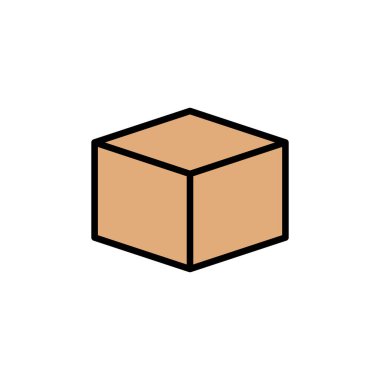 Beyaz arkaplanda izole edilmiş kutu simgesini aç. Karton kutu, ambalaj açık. Simge vektörünü kutula
