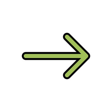 Ok simgesi beyaz arkaplanda izole edildi. Ok sembolü. Ok vektörü ico