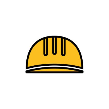 Beyaz arkaplanda kask simgesi izole edildi. Motosiklet kaskları. Yarış kaskı. İnşaat miğferi ikonu. Güvenlik miğferi