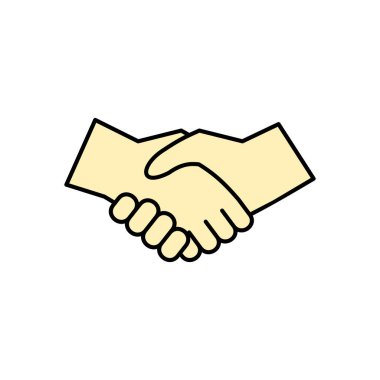 İş tokalaşması. Tokalaşma ikonu vektörü. Sözleşme anlaşması. Simge vektörüne güven. - Anlaştık. Oldu bil. Ortaklık