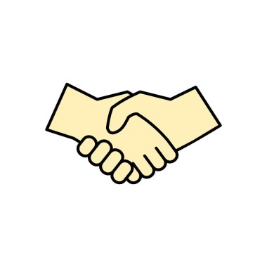 İş tokalaşması. Tokalaşma ikonu vektörü. Sözleşme anlaşması. Simge vektörüne güven. - Anlaştık. Oldu bil. Ortaklık