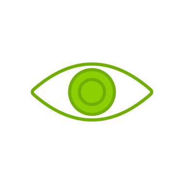 Göz simgesi beyaz arkaplanda izole edildi. Bak ve Vizyon simgesi. Göz vektörü ico