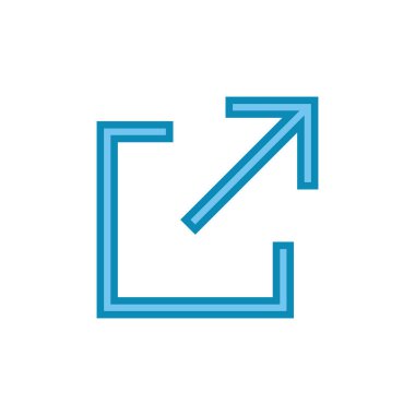 Dış bağlantı sembolü vektör simgesi. Bağlantı simgesi beyaz arkaplanda izole edildi. Bağlantı vektör simgesi. Hiper bağlantı zinciri simgesi