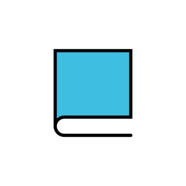 Kütüphane simgesi beyaz arkaplanda izole edildi. Kitap simgesi vektosu