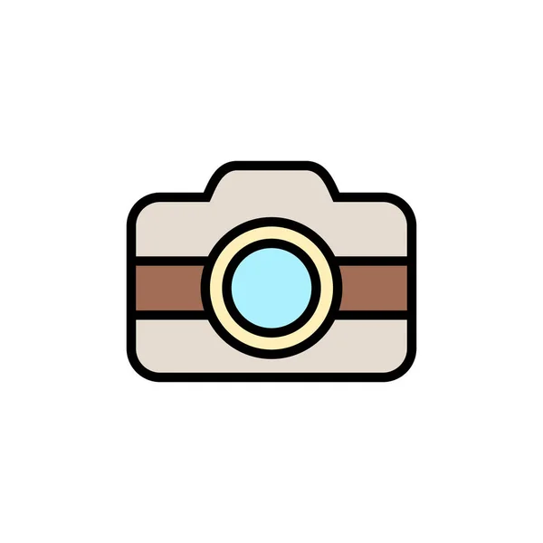 Camera Ikoon Geïsoleerd Witte Achtergrond Camera Symbool Camera Vector Ico — Stockvector