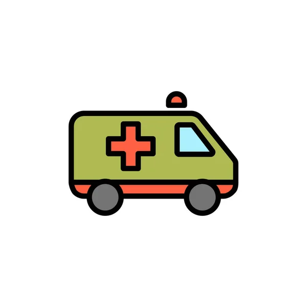Ambulans Simgesi Beyaz Arkaplanda Izole Edildi Ambulans Simgesi Tasarımı — Stok Vektör