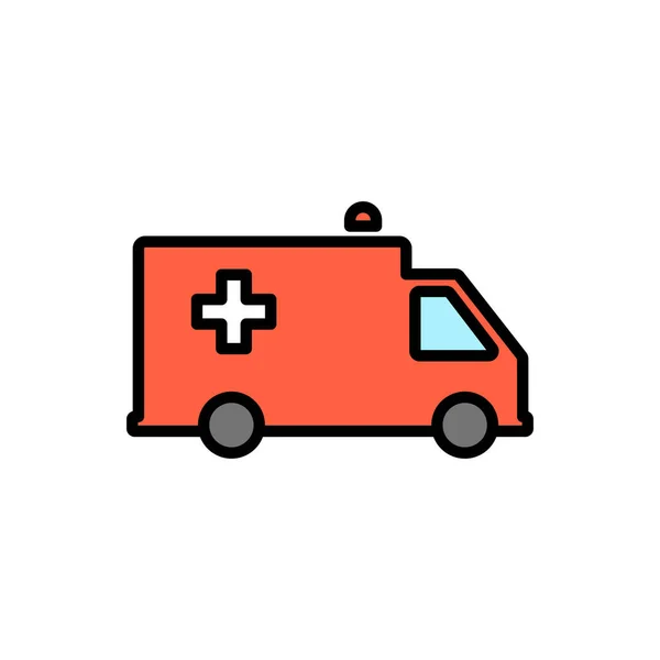 Икона Скорой Помощи Выделена Белом Фоне Ambulance Icon Dead — стоковый вектор