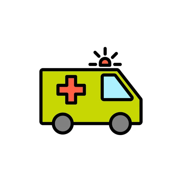 Krankenwagen Ikone Isoliert Auf Weißem Hintergrund Krankenwagen Ikone Desig — Stockvektor