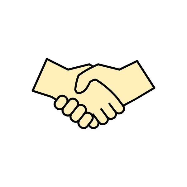 Apretón Manos Handshake Vector Icono Acuerdo Contrato Icono Confianza Vector — Archivo Imágenes Vectoriales