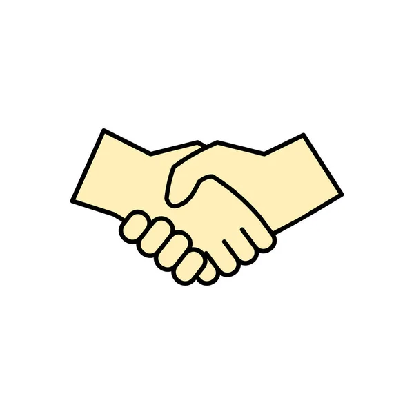 Business Handshake Handshake Icon Vector Contract Agreement Trust Icon Vector — Stockvektor