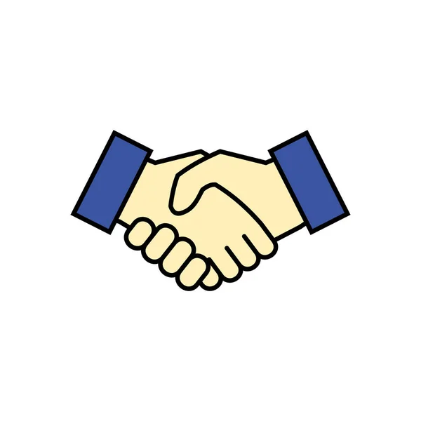 Zakelijke Handdruk Handdruk Icoon Vector Contractuele Overeenkomst Vertrouw Icoon Vector — Stockvector