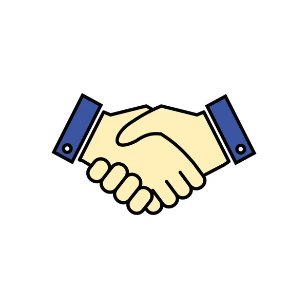Affärshandslag Handskakning Ikon Vektor Avtal Lita Ikonen Vektor Överenskommet Partnerskapi — Stock vektor