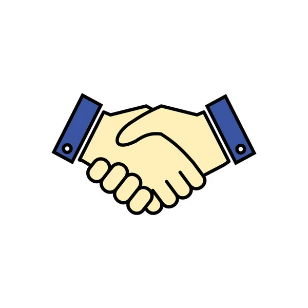 Business Handshake Handshake Icon Vector Contract Agreement Trust Icon Vector — Wektor stockowy