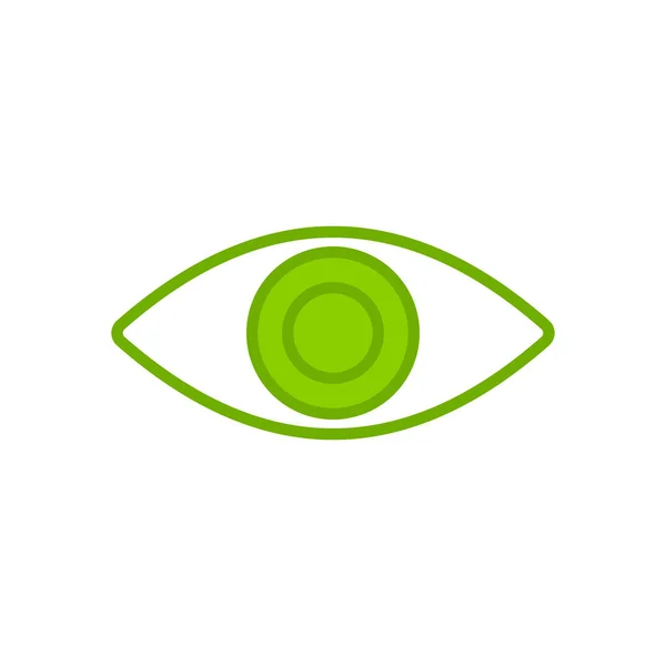 Eye Icon Isolated White Background Look Vision Icon Eye Vector — Stock Vector