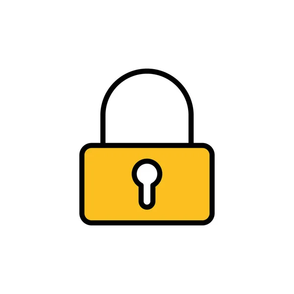 Uzamknout Ikonu Izolovanou Bílém Pozadí Ikona Šifrování Bezpečnostní Symbol Zajistit — Stockový vektor