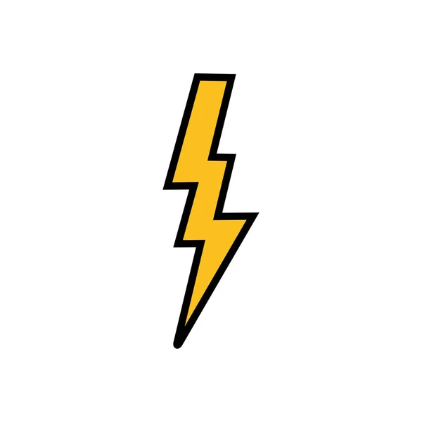 Blitz Symbol Isoliert Auf Weißem Hintergrund Bolt Icon Vektor Elektrische — Stockvektor