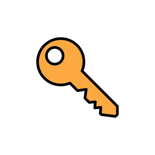 Ikona Klíče Izolovaná Bílém Pozadí Ikona Vektoru Klíče Symbo Kláves — Stockový vektor